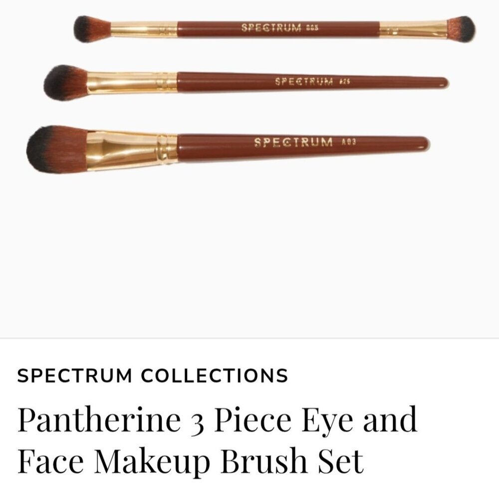 NWT Spectrum Collection 3 Piece Eye and face makeup brush set